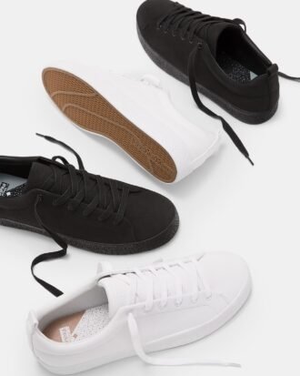 White Textured Sneakers