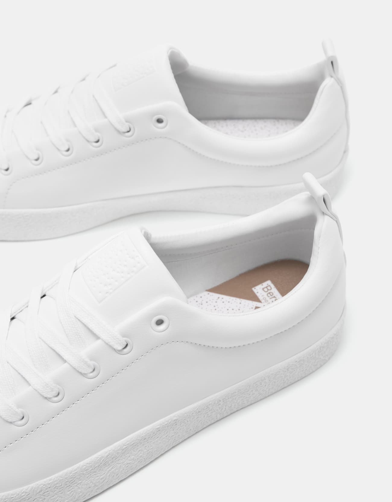 White Textured Sneakers - Image 2