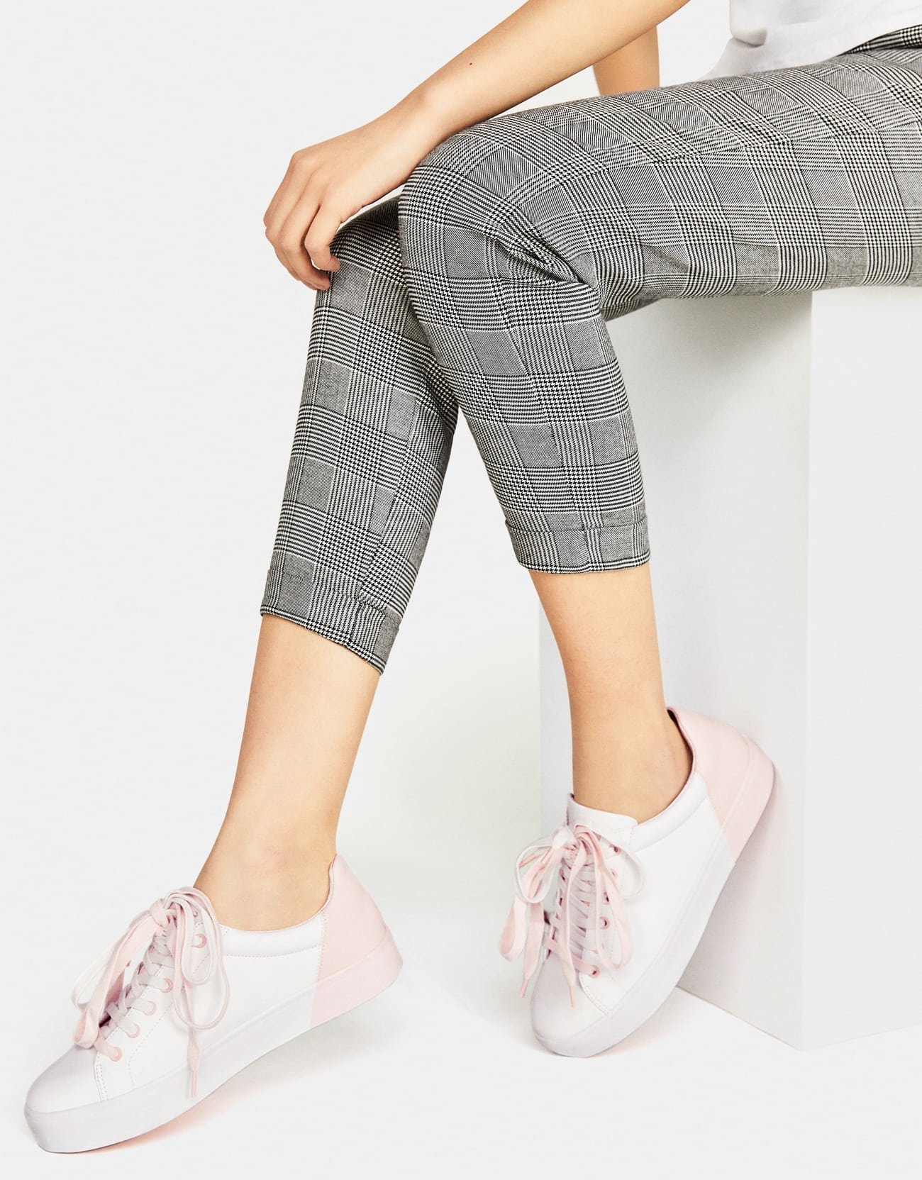 Lace-up sneakers with pink details - Image 2