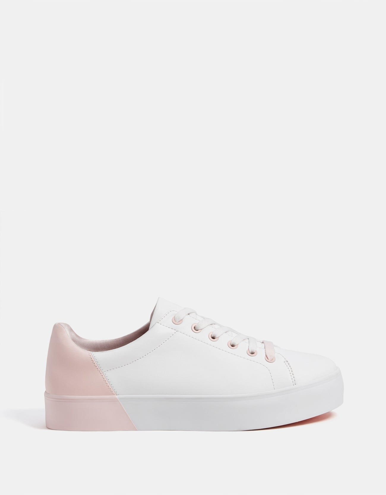 Lace-up sneakers with pink details - Image 3